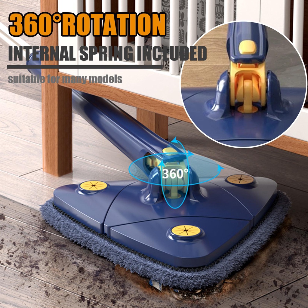 Cây Lau Nhà Hình Tam Giác Xoay 360 Độ Cán Dài Đa Năng Tiện Dụng Cho Gia Đình
