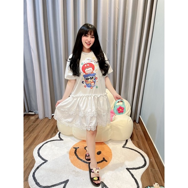 NEW SIÊU HOT - ĐẦM BABYBOLL PHỐI BÈO XOÈ VIỀN REN SIÊU CÁ TÍNH, ĐÁNG YÊU