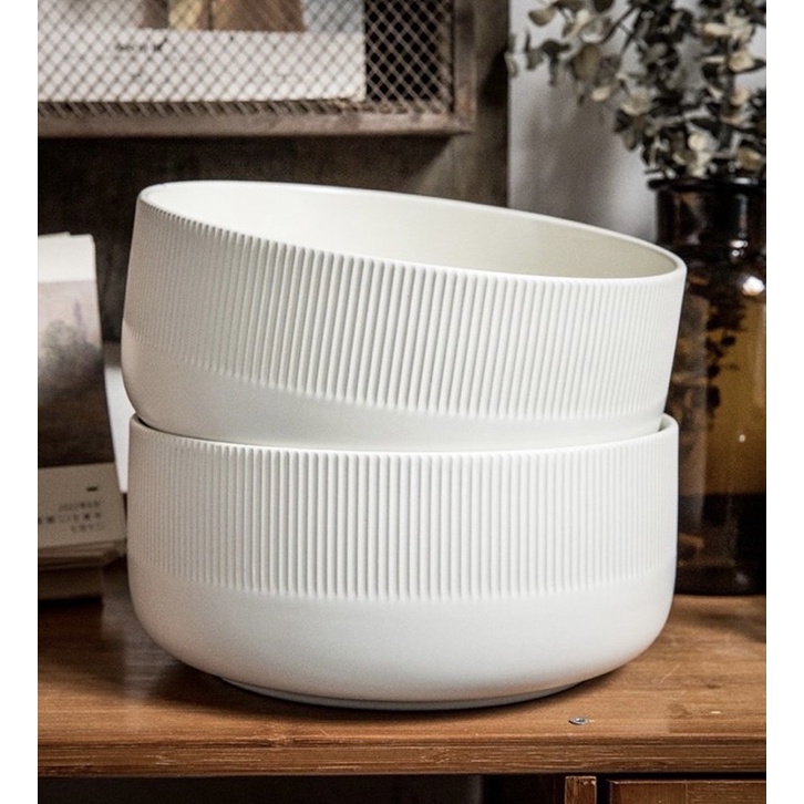 Tô sứ lớn màu trắng, tô canh, tô salad