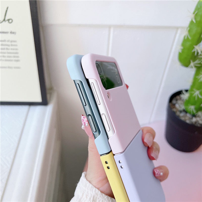 Ốp Điện Thoại Nhựa Cứng Màu Sắc Tương Phản Cho Samsung Galaxy Z Flip 4 3 5G Z Flip4