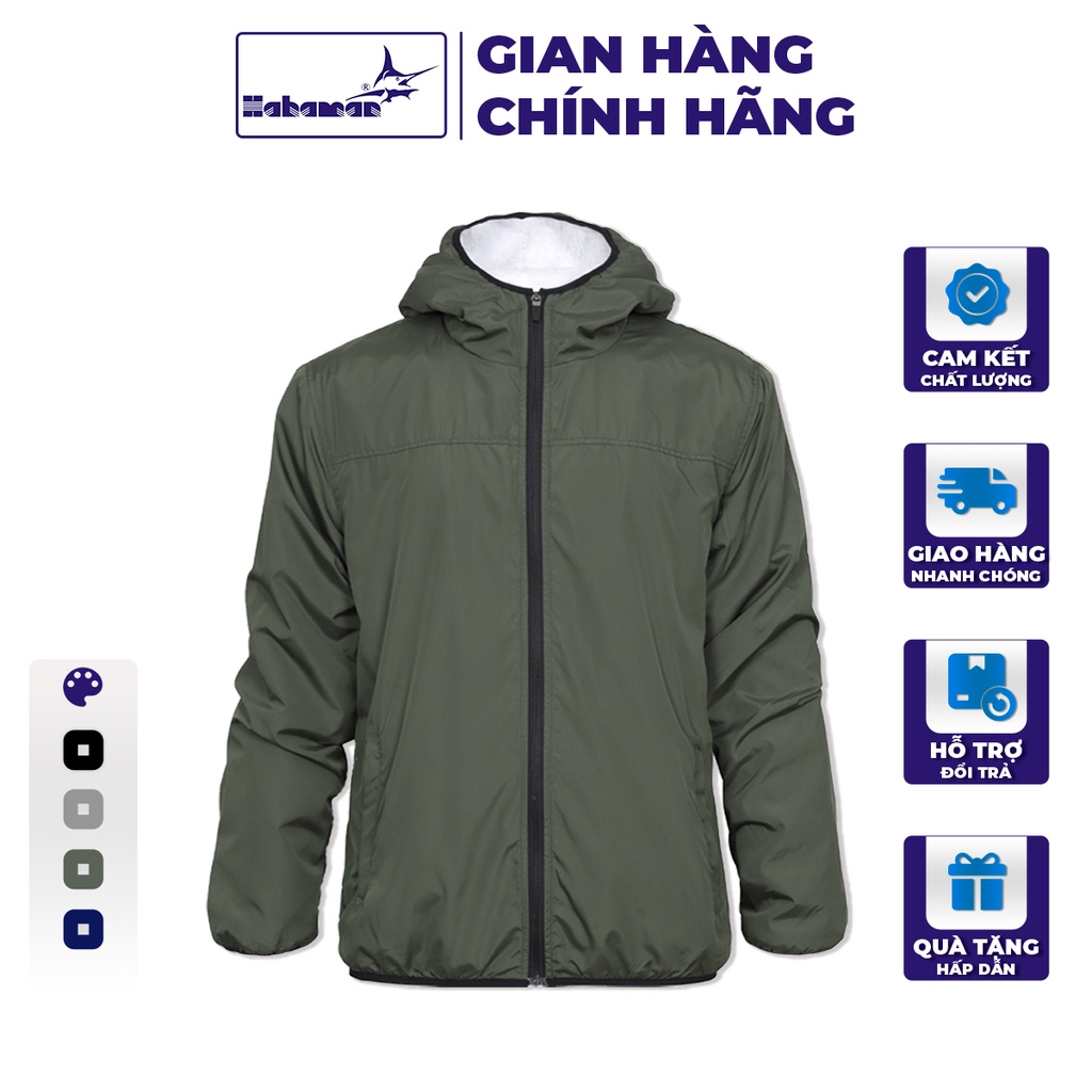 Áo Khoác Dù Nam Hahamna Lót Lông Cừu Siêu Ấp Thiết Kế Chống Thấm Chống Gió & Thoáng Khí Tốt
