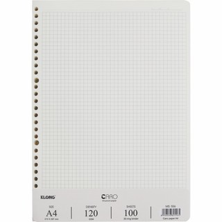 Ruột sổ còng Klong A4 tập 100 tờ caro/dotgrid/ kẻ ngang - giấy refill binder Klong 120gsm- BÚT ĐẸP