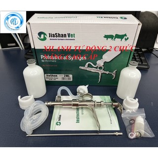 Xi lanh tự động 2ml/5ml tiêm gia súc, gia cầm 2 chức năng tiêm dây và cắm chai chính hãng Jiashan