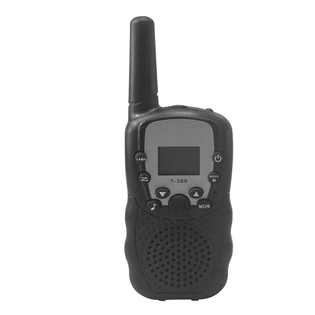 1 Cặp Bộ Đàm Điện Đàm Màn Hình LCD Hai Chiều Tự Động Quét Liên Lạc EU 446MHz Màu Đen Cho Bé