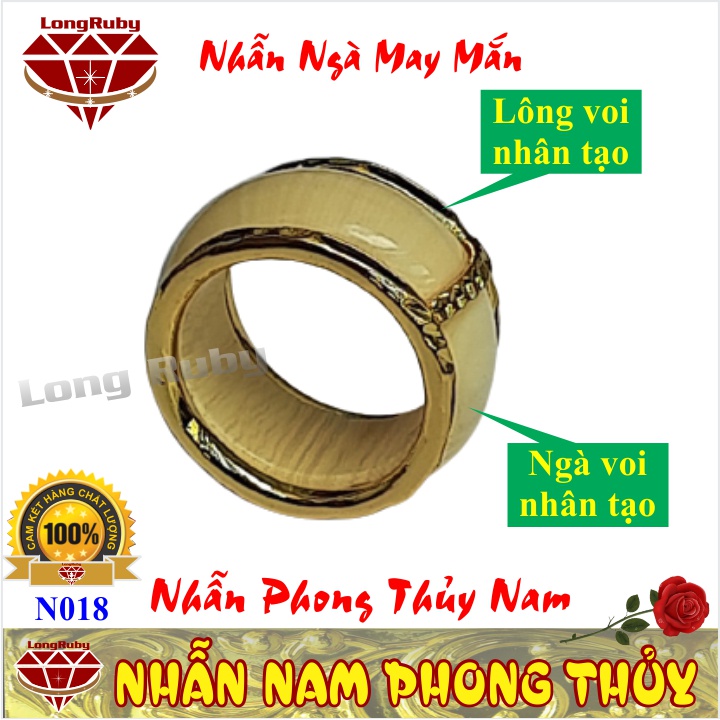 Nhẫn TITAN Nam Ngà Trơn Sang Trọng | Nhẫn Nam Phong Thủy Phú Quý - N018V2