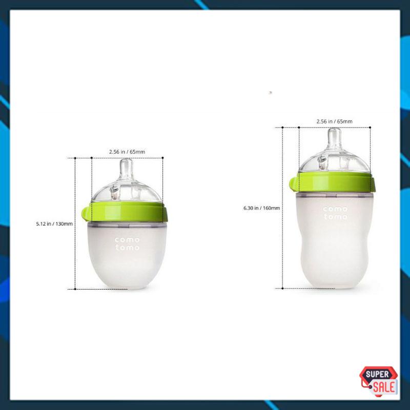 Bình sữa Comotomo Mỹ 150ml/250ml silicon siêu mềm như ti mẹ