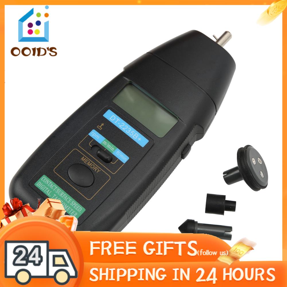 Ooidshop Digital Tachometer Measurement Automatic Memory Auto Ranging Speed Tester Meter