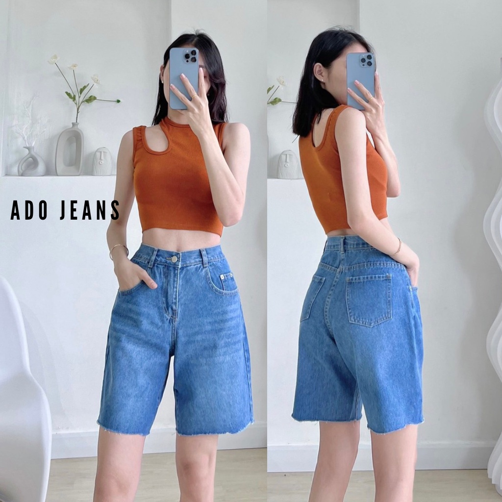 Quần short jean nữ lai tua phong cách Hàn Quốc xinh xắn có Bigsize (mã SJ1203)