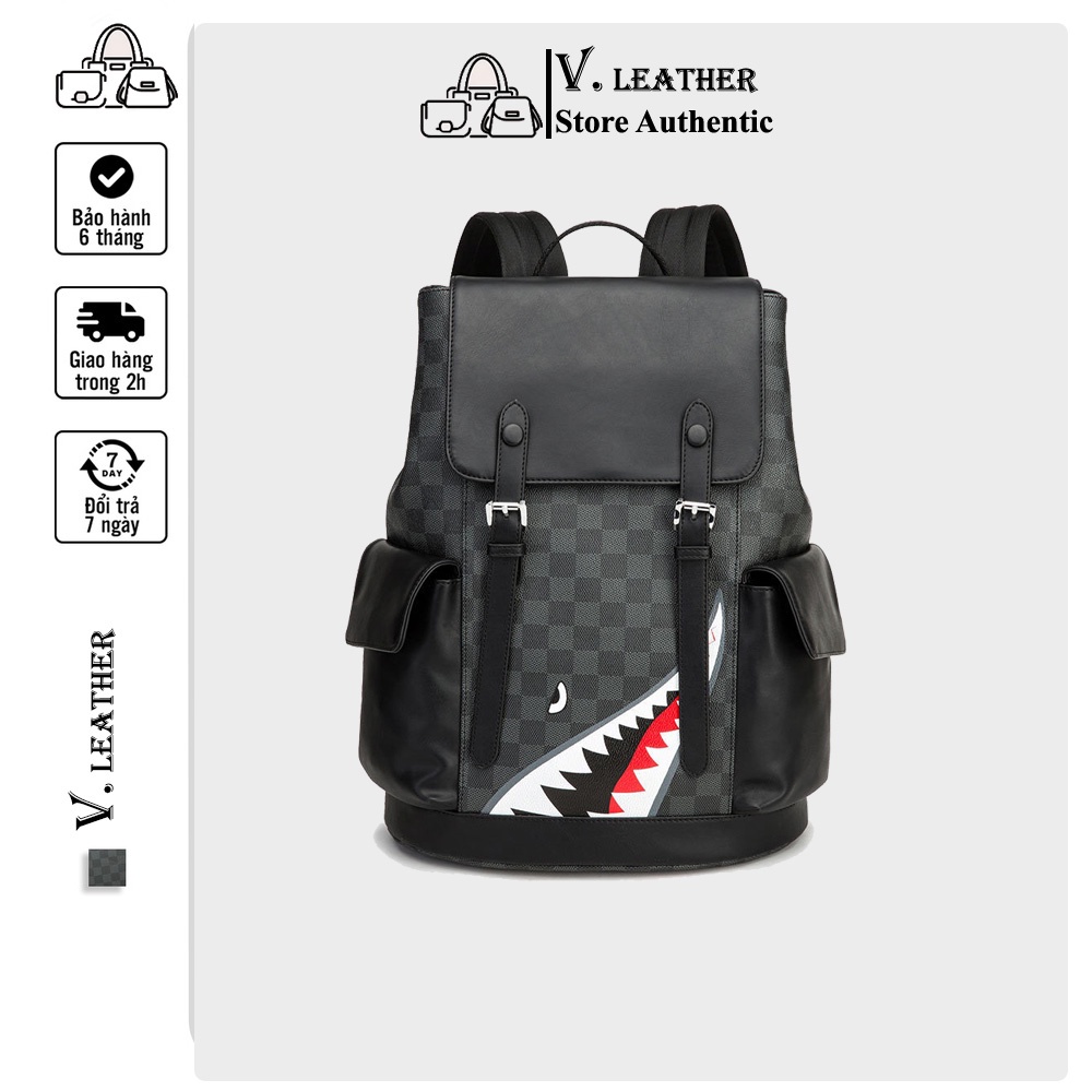 Balo da nam nữ unisex Shark cao cấp hàn quốc đựng laptop phù hợp cho sinh viên đi học phượt du lịch, đẹp nhất thị trường