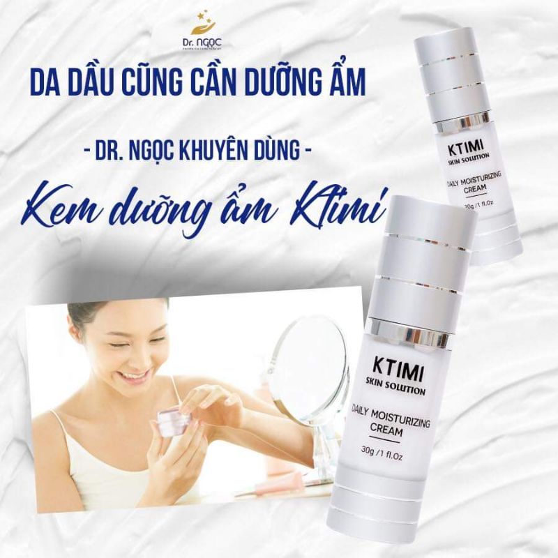Kem dưỡng  Daily Moisturizing Cream 30g, KTIMI Dưỡng ẩm,Trắng, phục hồi da sau peel ,Lăn kim, Laser, Cháy nắng.