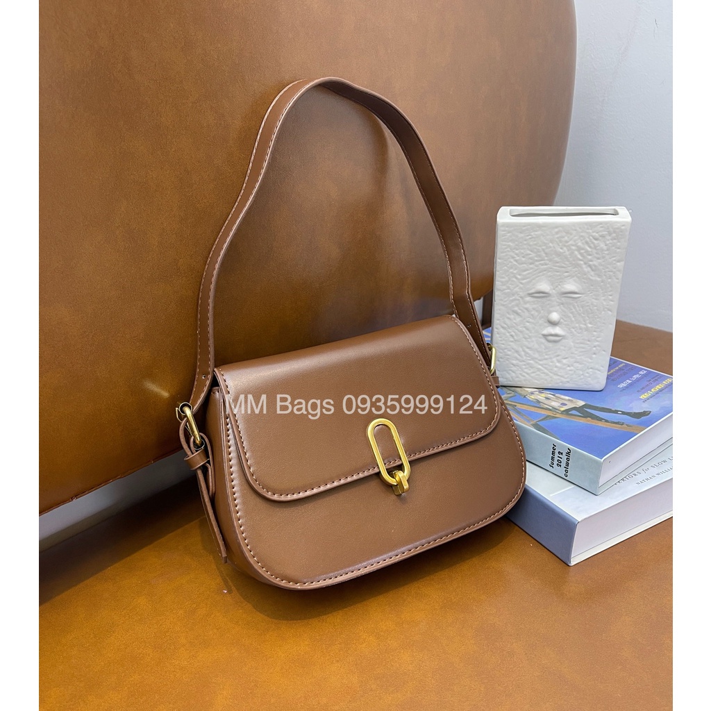 Túi đeo chéo phong cách retro MM Bags túi kẹp nách hàng đẹp 3 lớp RTE61