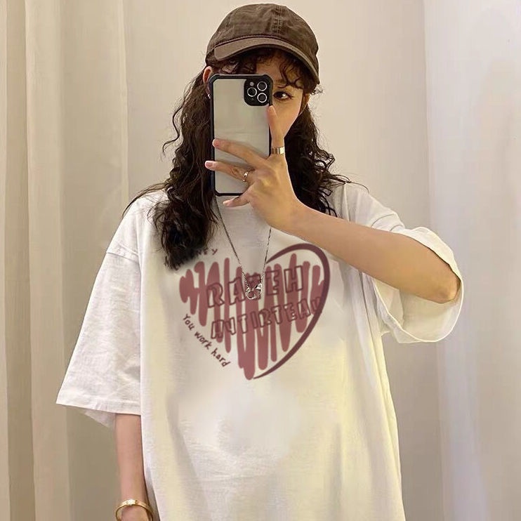 NRVP Áo Thun Unisex Mùa Hè Dáng Suông Tay Cộc Phong Cách Hàn Quốc Cho Nam Nữ
