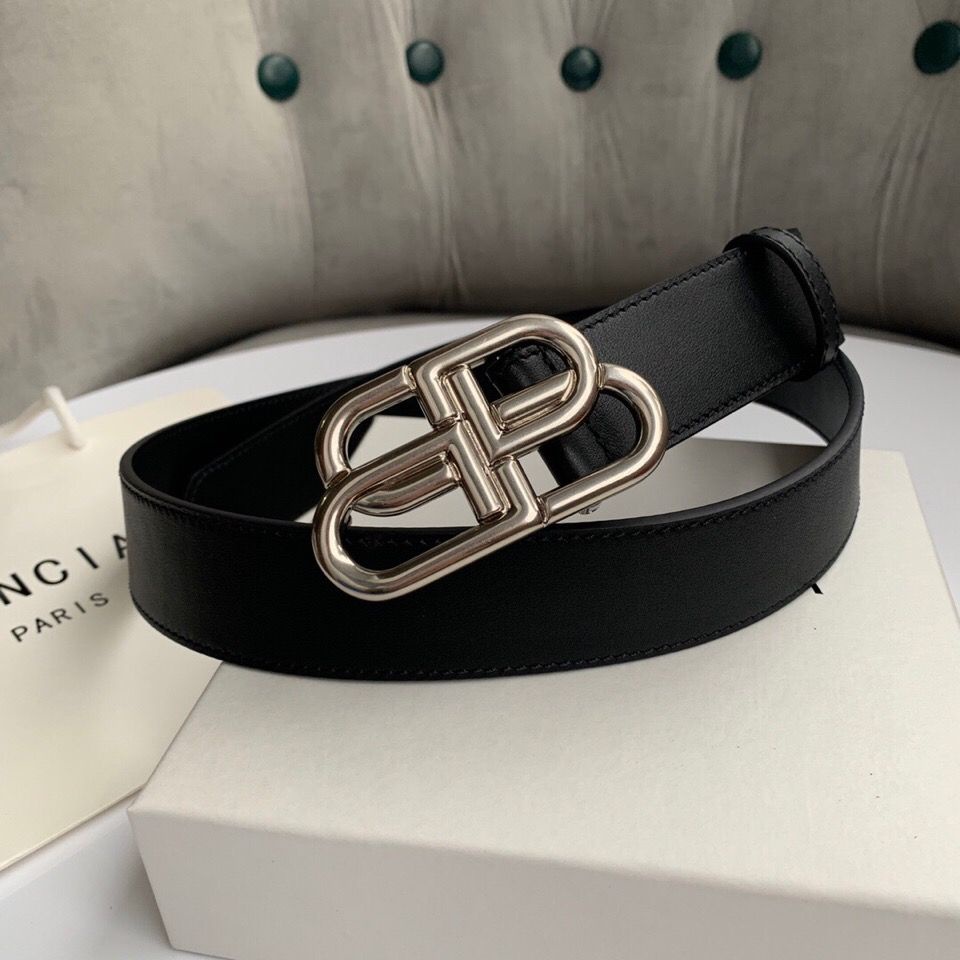 UTKS Balenciaga new hot sale BB home first layer cowhide women's belt men's double B all-match leather belt aristocratic family 4.0 cm3.02022