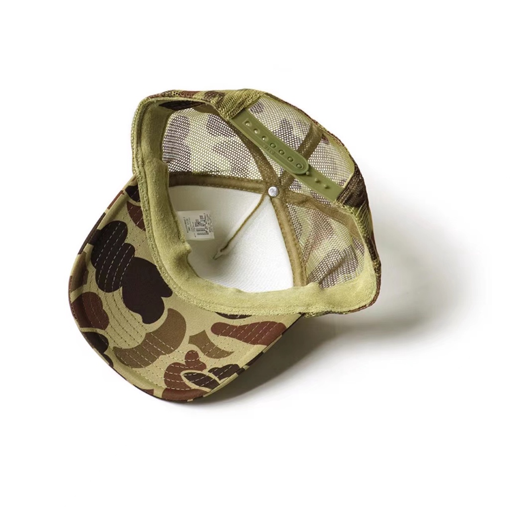 Mũ Lưỡi Trai Phối Lưới Thoáng Khí In Họa Tiết Mặt Cười Kapital 2022AW Hirada Kazuhiro