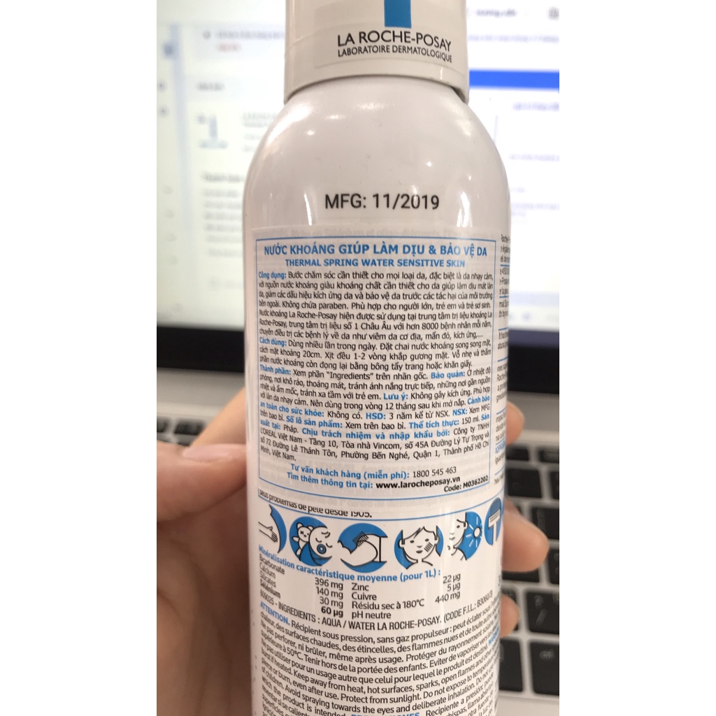 Xịt khoáng làm dịu và bảo vệ da La Roche-Posay Thermal Spring Water