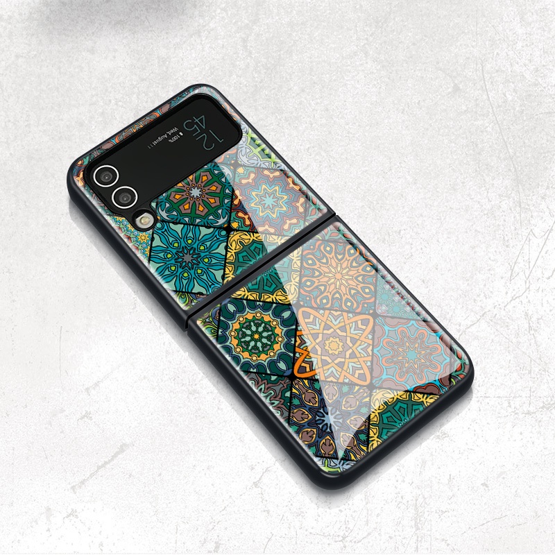 Vỏ Bao Da Điện Thoại Kiểu Dân Tộc Cho samsung galaxy z flip 4 flip3 5g