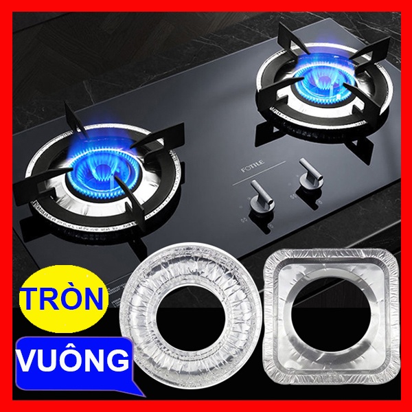 Combo 10 Tấm Giấy Bạc Lót Bếp Ga, Chắn Dầu Mỡ