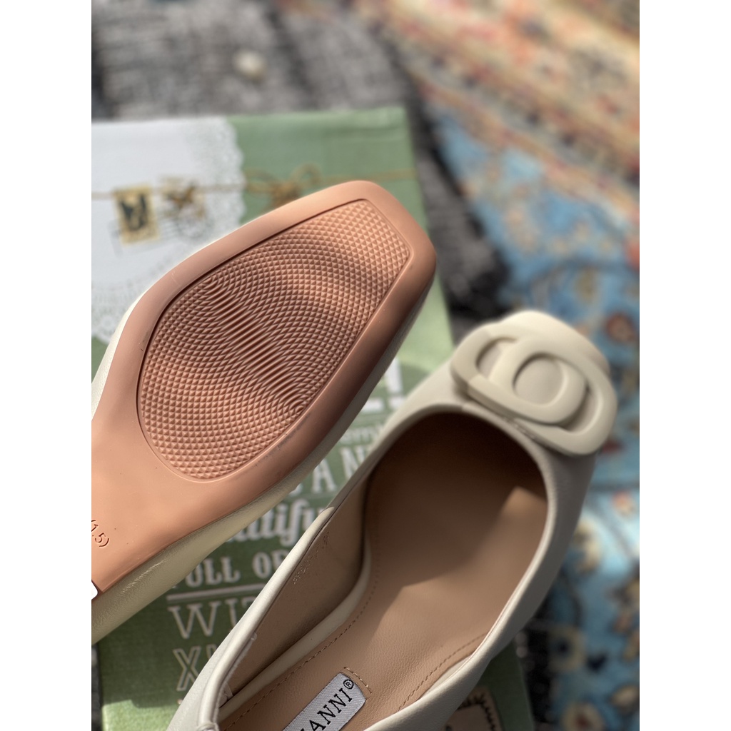 Giày da mềm tag O xoắn 6060-1- Kachi House