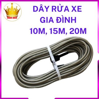 Dây rửa xe cao áp 10m, 15m, 20m, dây rửa xe mini, dây xịt rửa xe gia đình ren 22mm