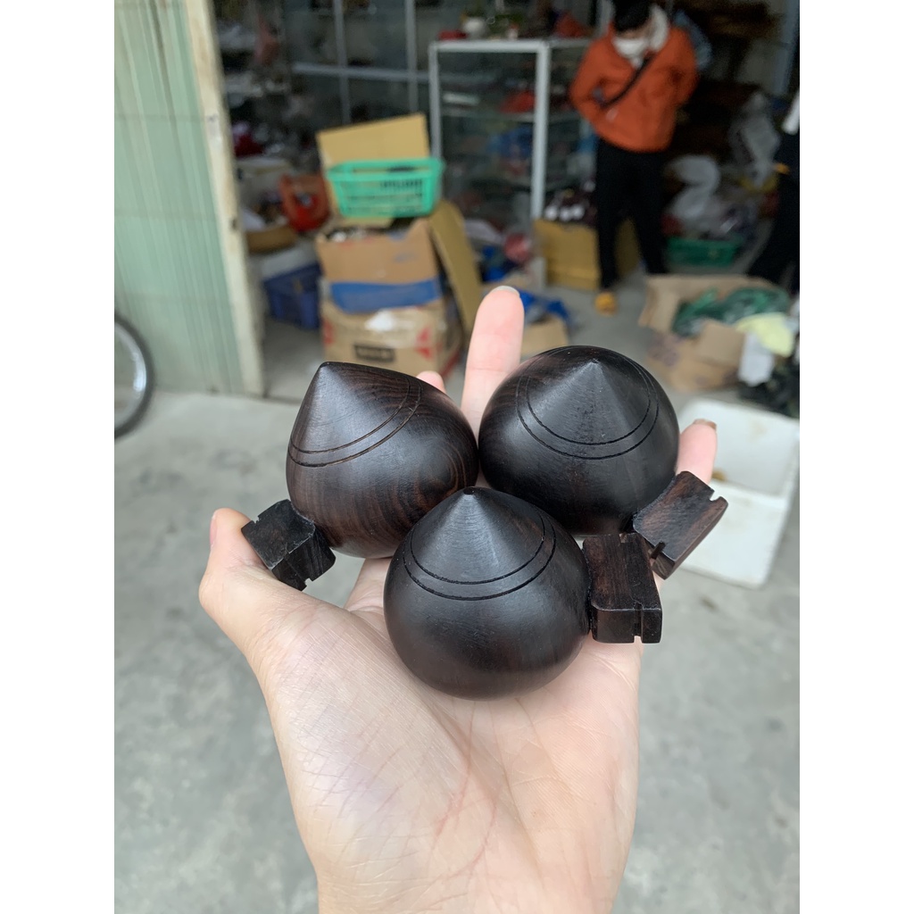 Cóng gỗ mun đựng thức ăn cho chim XƯỞNG LỒNG TRUYỀN THỐNG