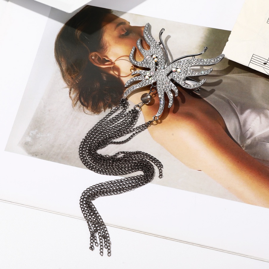 Kẹp Tóc Dạng Chuỗi Hình Bướm Đính Ngọc Trai Và Kim Cương Toàn Diện Bằng Hợp Kim Kiểu Hàn Quốc Cho Nữ