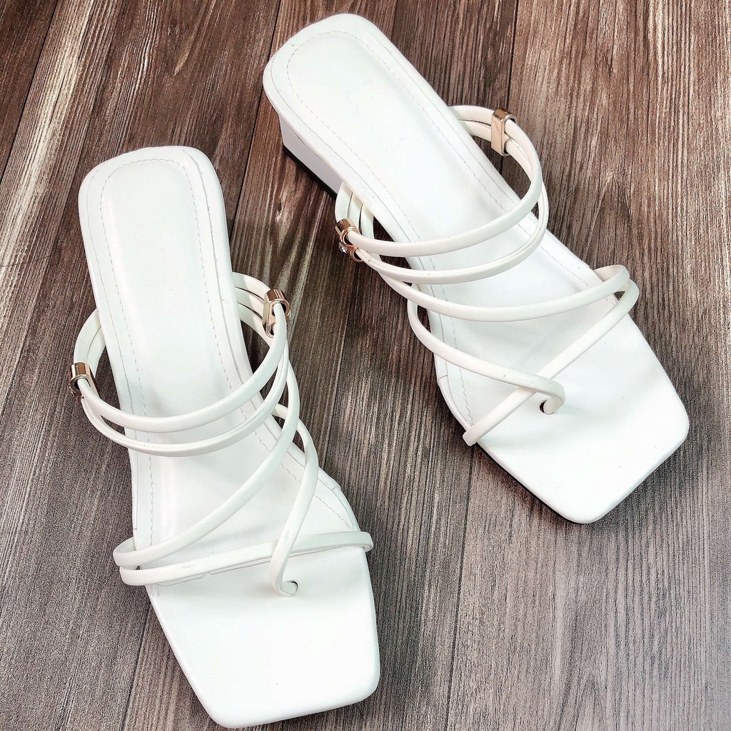 Dép cao gót sandal 4 phân quai mảnh đi làm đi dự tiệc đi chơi Avela 04SD