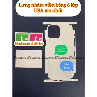  Dán PPF USA 6 Lớp lưng nhám viền bóng cho IPhone 16 Pro Max  14 Plus . 15   13   siêu dầy nguyên miếng 