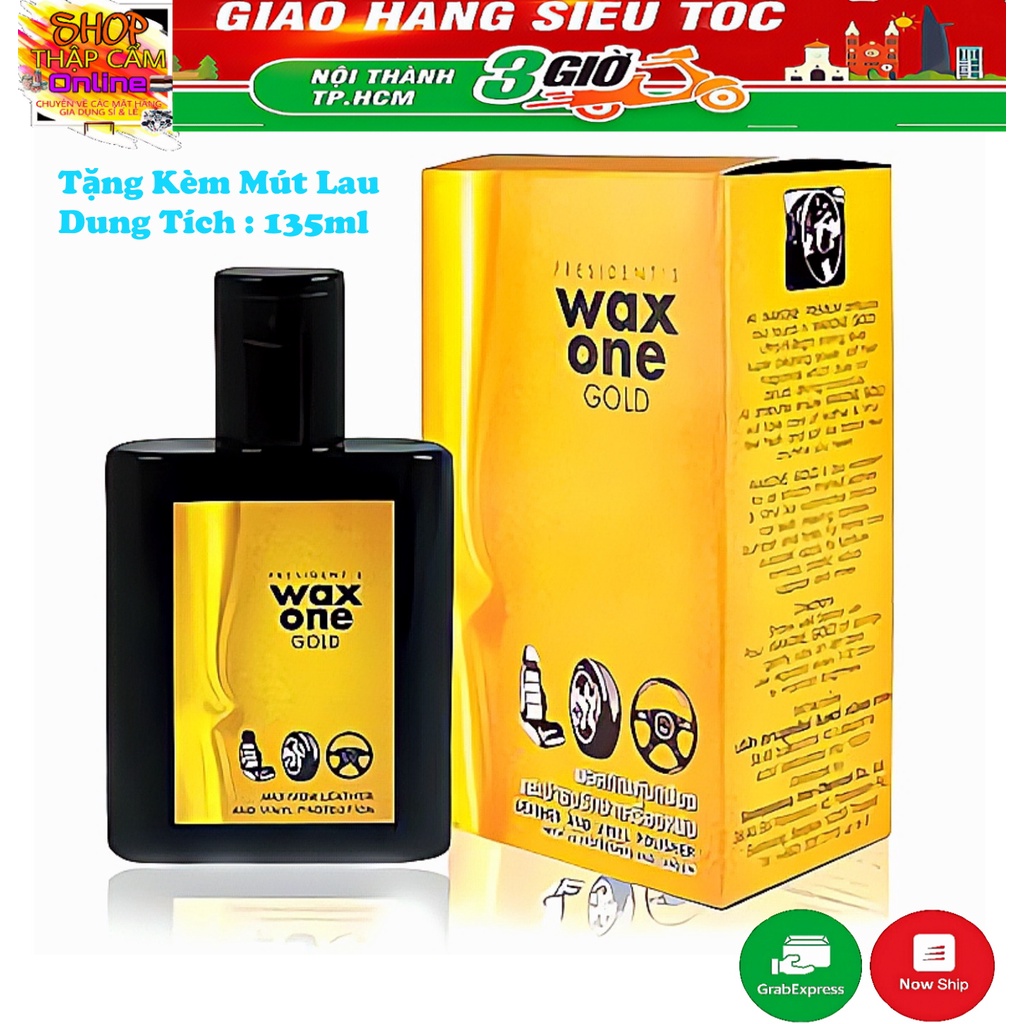 Chai Phục Hồi Nhựa Nhám Đen - Đánh bóng nội thất ô tô và đồ da Wax one gold 135ml