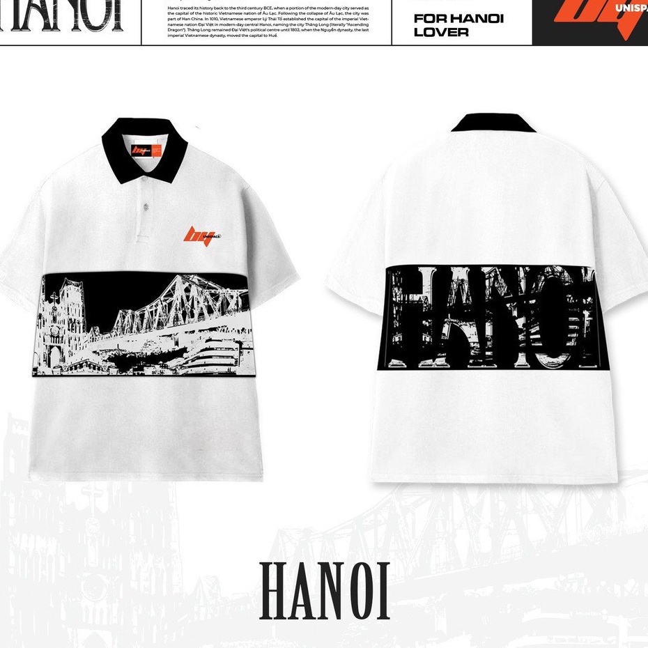Áo Polo local brand Hà Nội Puzzle Polo By UniSpace - Áo thun polo có cổ nam nữ form rộng unisex