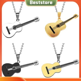 <BSTO> Dây Chuyền Hình Đàn Guitar Bằng Thép Không Gỉ Dành Cho Nam Và Nữ