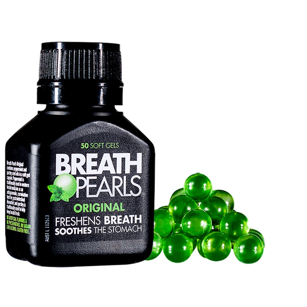 [Breath Pearls] Viên Uống Giảm Hôi Miệng Úc (50 viên)