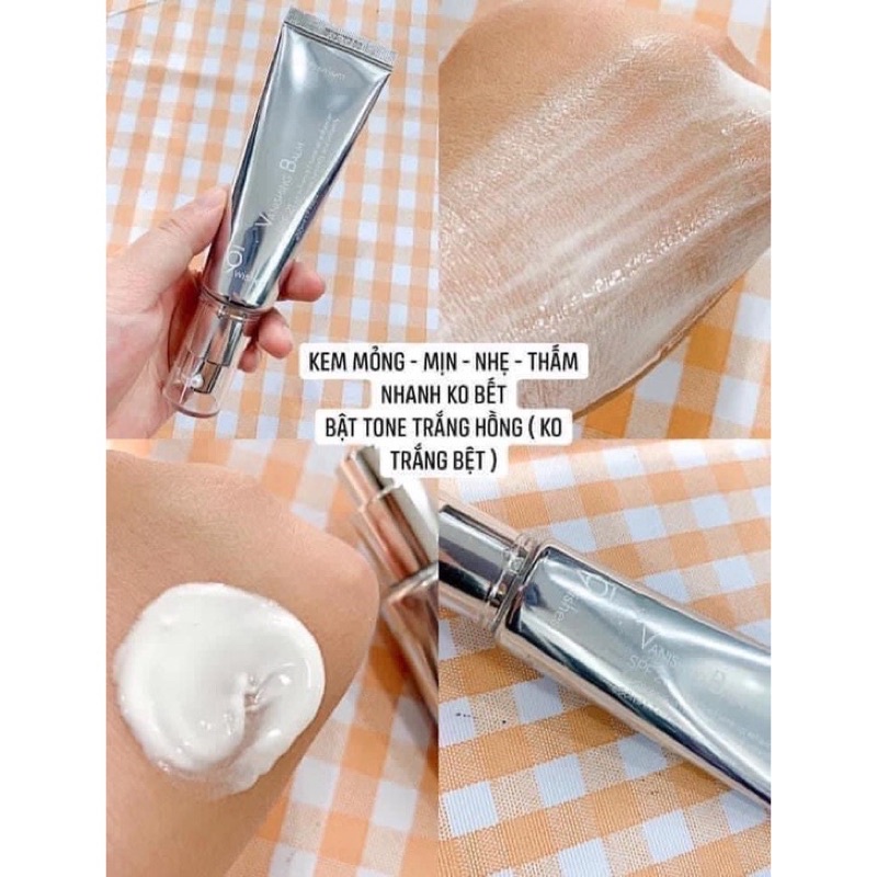 Combo 2 tuýp kem dưỡng trắng da,chống nắng 9W VB-kem nâng tone 9 Wishes Vanishing Balm up tone Premium SPF21 - full box