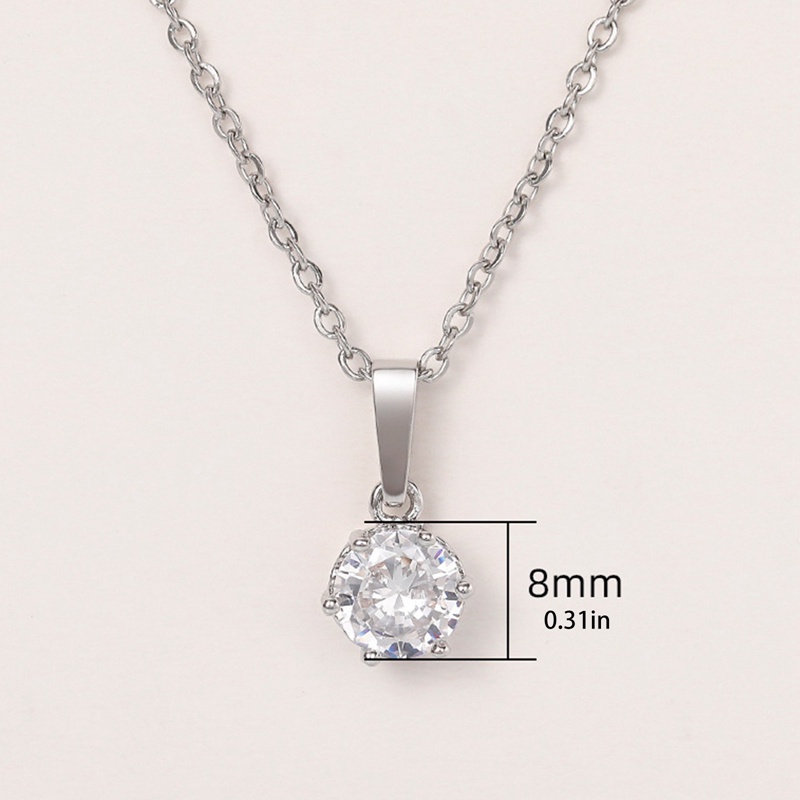 Vòng cổ 6 Móng Đính Đá Zircon Sang Trọng Cho Nữ