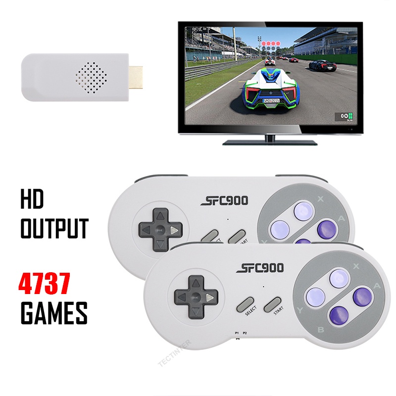 Tay Cầm Chơi Game Super Nintendo SNES NES 900 + Điều Khiển Không Dây HDMI-Compatible TV