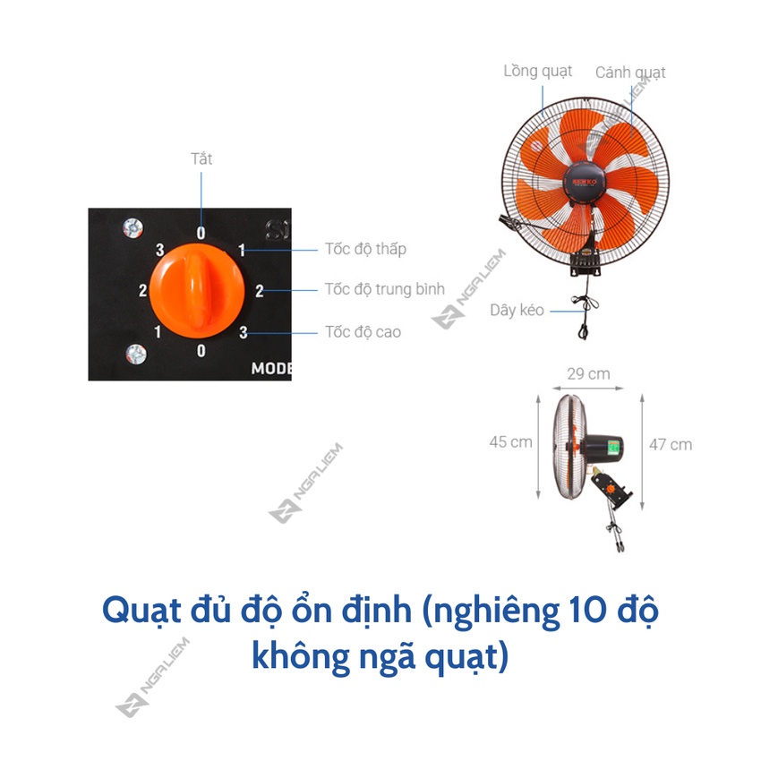 Quạt Treo TC1622 Senko