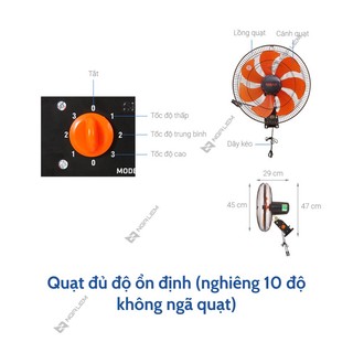 Quạt Treo TC1622 Senko (Chuyển Hướng Điện) [Hàng Chính Hãng]