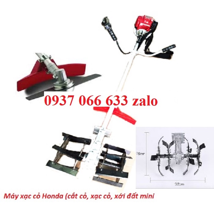 Trọn bô Máy xới đất,xạc cỏ, phát cỏ đa chức năng Honda GX35