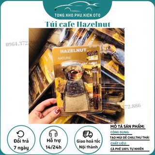 Túi cafe treo oto kèm tinh dầu hương Cafe Hazelnut