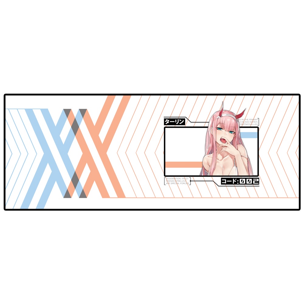 Pad chuột, lót chuột Darling in the Franxx nhân vật Two Zero cỡ lớn in hình sắc nét
