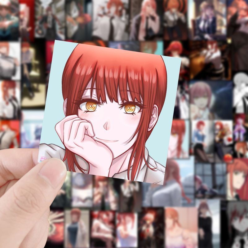 63 Cái Chainsaw Man MAKIMA| Anime Sticker laptop trang trí trên tường