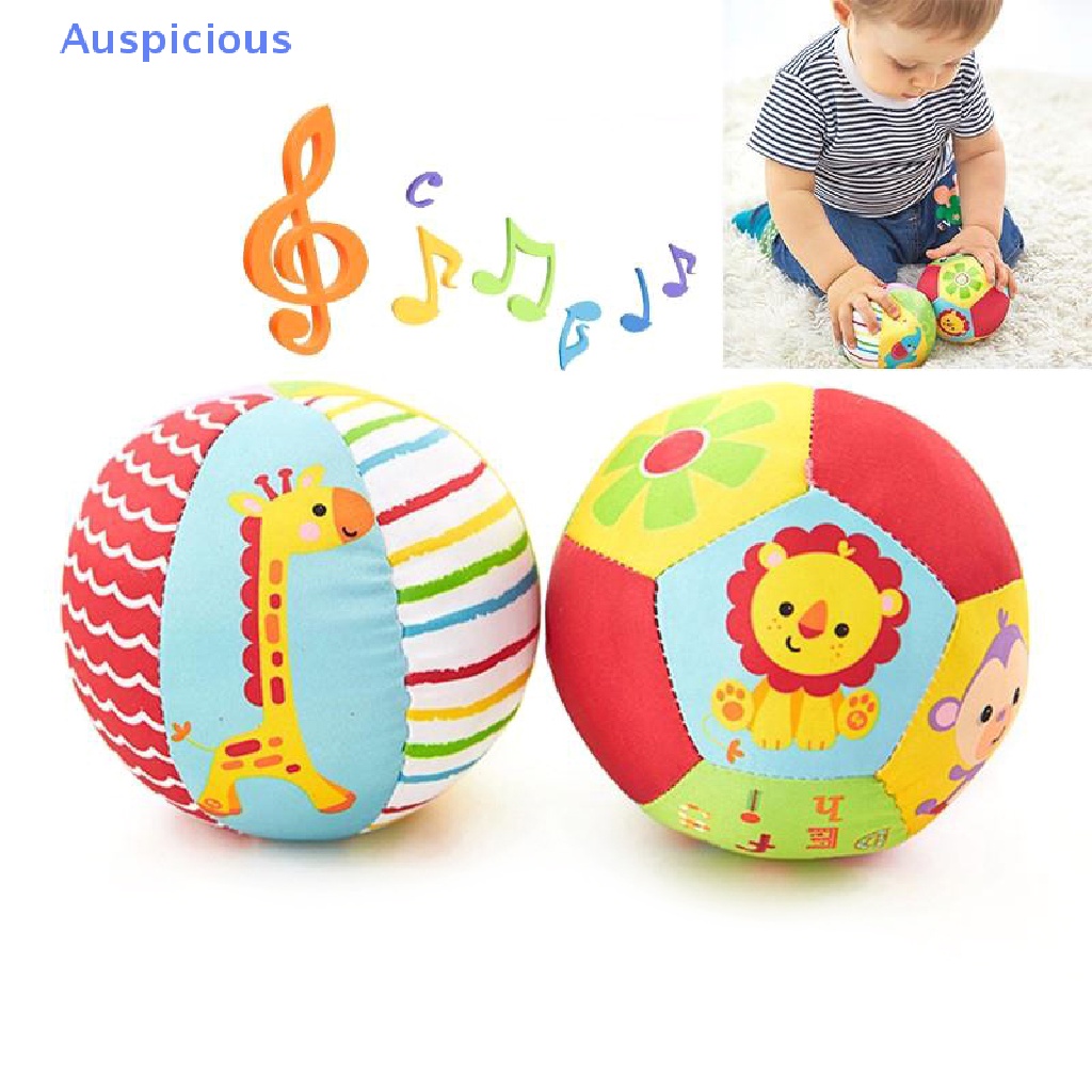 Bóng Lục Lạc Đồ Chơi Bằng Vải Mềm Có Chuông Hình Động Vật Hoạt Hình Dành Cho Trẻ Em