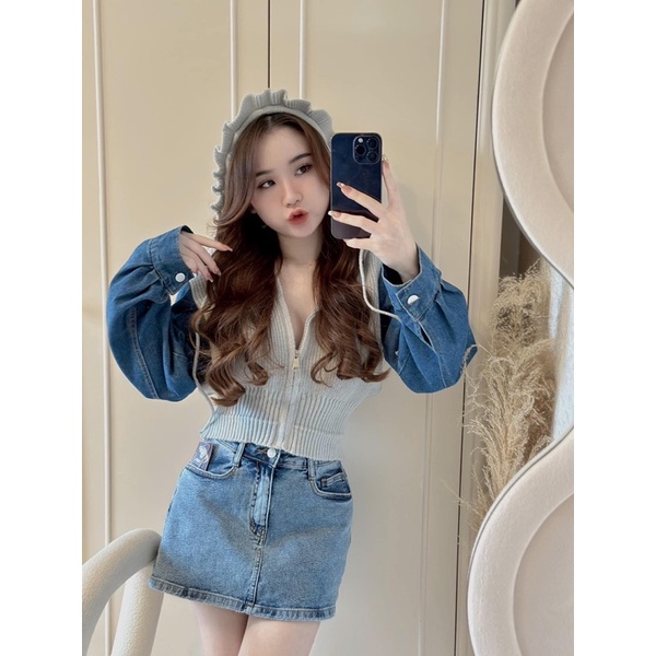 Áo Khoác Len Tay Jean