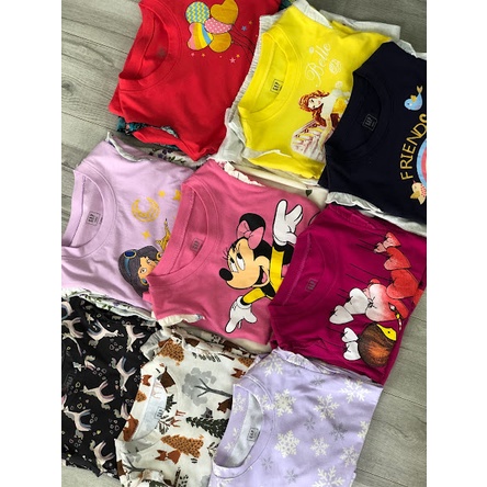 Set 2 Bộ Cotton Gap Bé Gái Hàng Xuất Khẩu Chuẩn Xịn Size 1-8 Tuổi