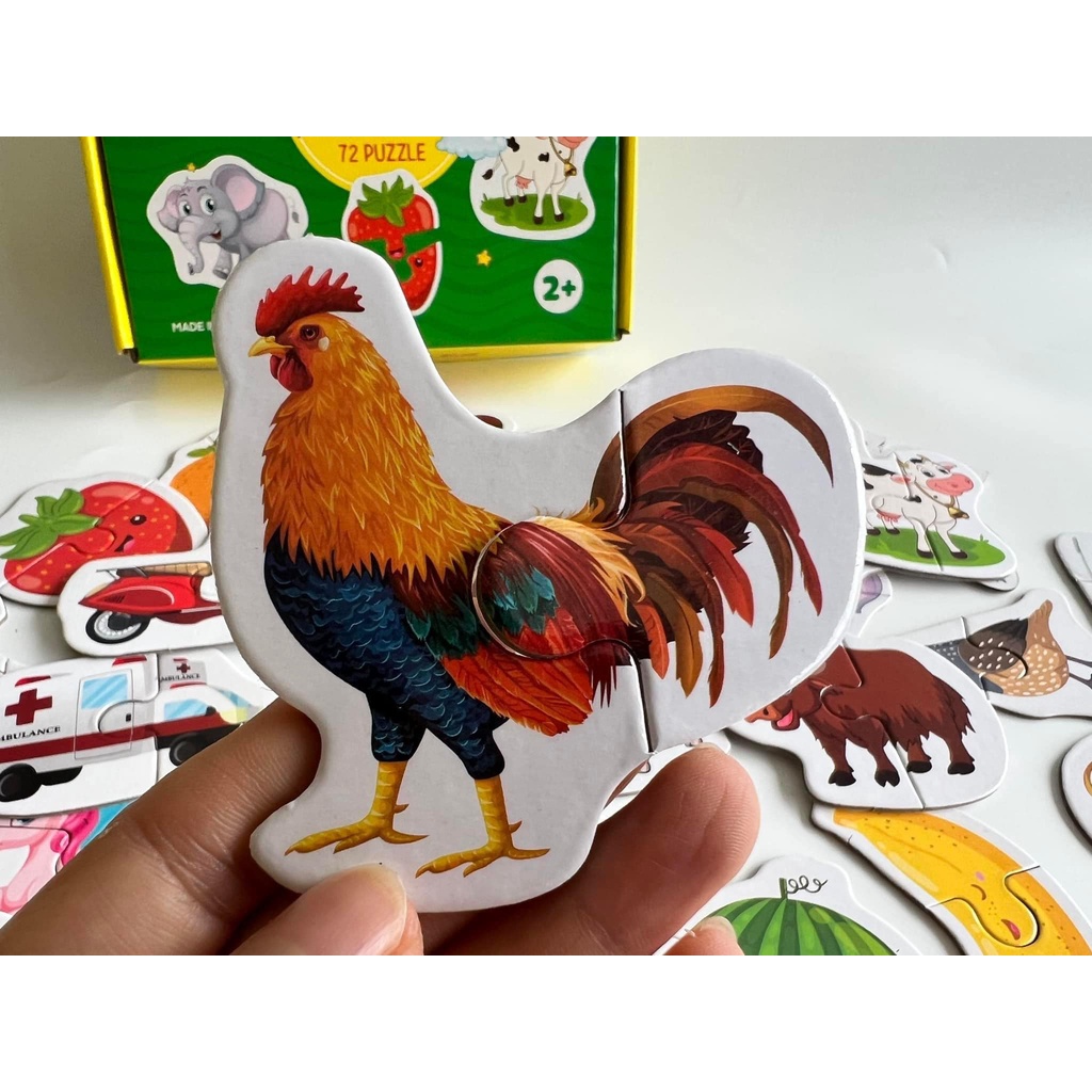 Bộ đồ chơi ghép hình tư duy 2 mảnh 72 miếng ghép phát triển trí thông minh