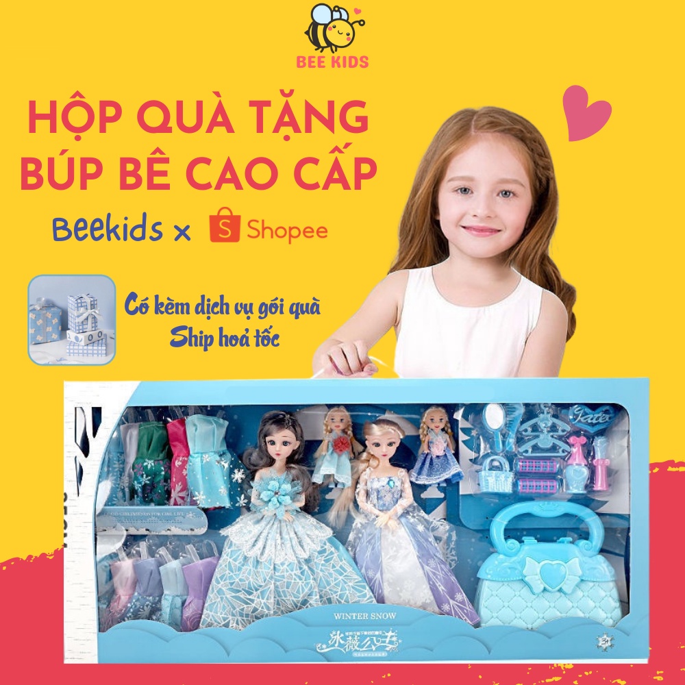 Đồ chơi búp bê,búp bê Barbi công chúa Elsa hộp quà tặng cho bé,búp bê đồ chơi-Beekids