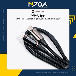 Cáp sạc nhanh 20w hiển thị led wekome chân cắm type c to l 20w dài 1m/2m njoyshop