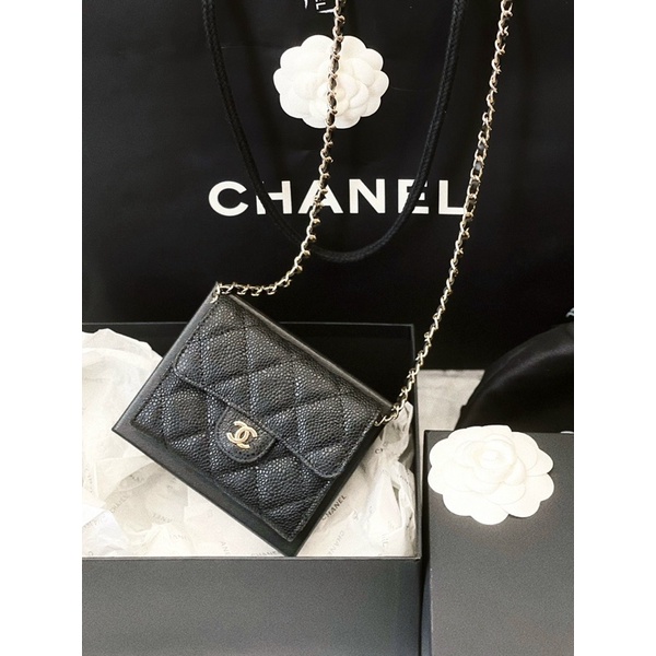 Túi Chann wallet super hàng da thật sành điệu siêu đẹp Fullbox túi vải kèm ảnh thật