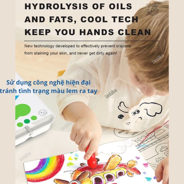 Bút Sáp Màu Hữu Cơ - Bộ 12 Màu - Làm Bằng Sáp Ong Thiên Nhiên Cho Bé Nhỏ - Mideer Pease Crayons - 12 Colors