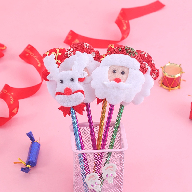 Qùa tặng giáng sinh bút bi bông noel cho học sinh