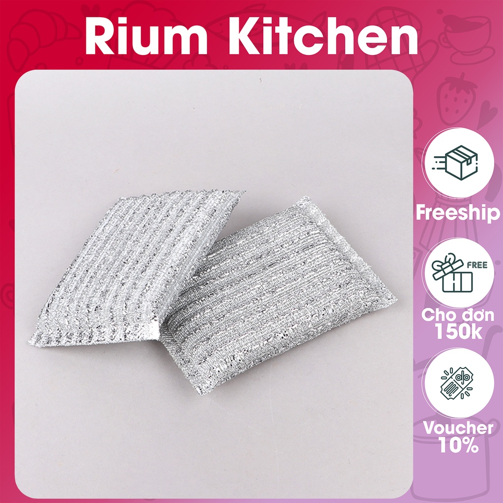 Combo 2 cước rửa chén lớn dày  chuyên rửa nồi chảo chống dính cao cấp MRC04 - Miếng rửa chén Cuoc rua chen